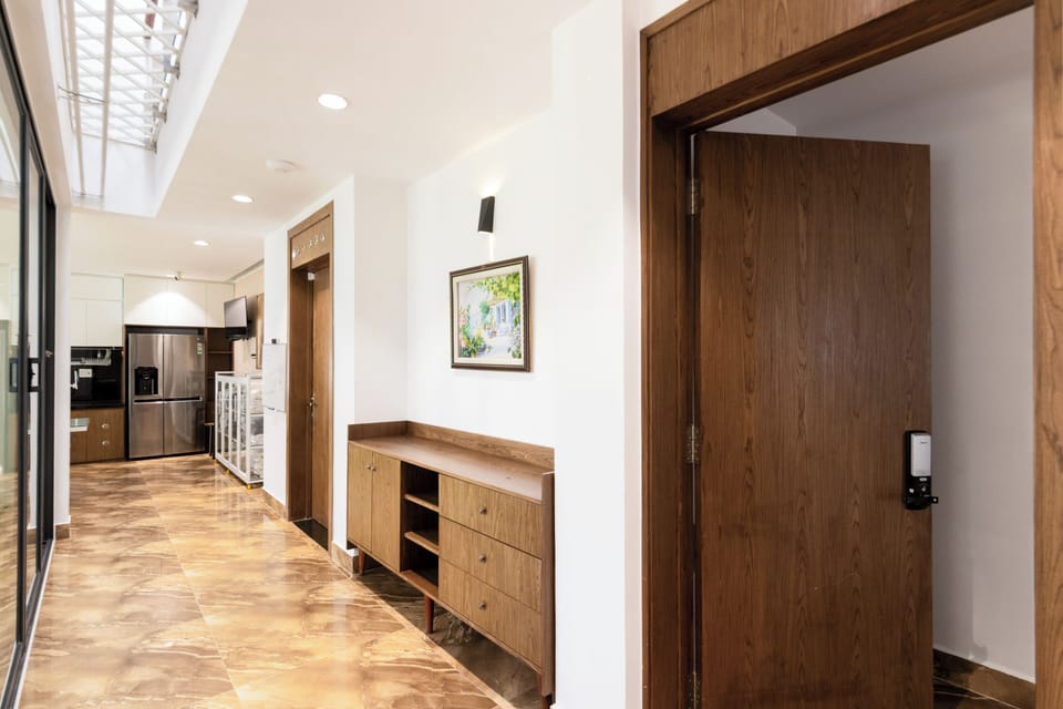 Villa | Private kitchen | Fridge, electric kettle, spices, paper towels