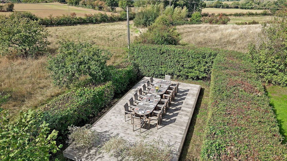 The fabulous dining terrace