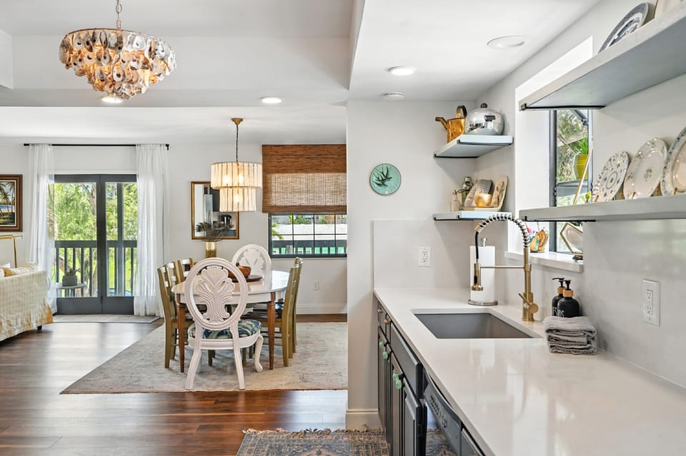 The dining area is just off the Kitchen