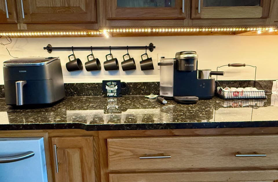 Coffee anyone?  We provide coffee, cream and sugar ☕️