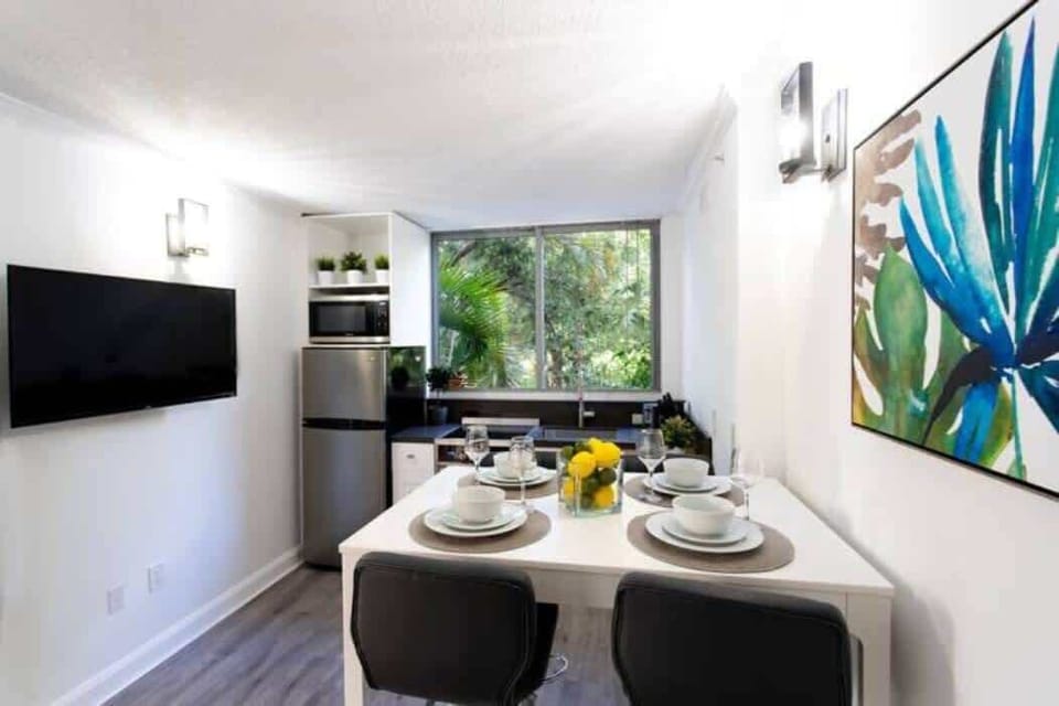 Stylish dining area with contemporary decor