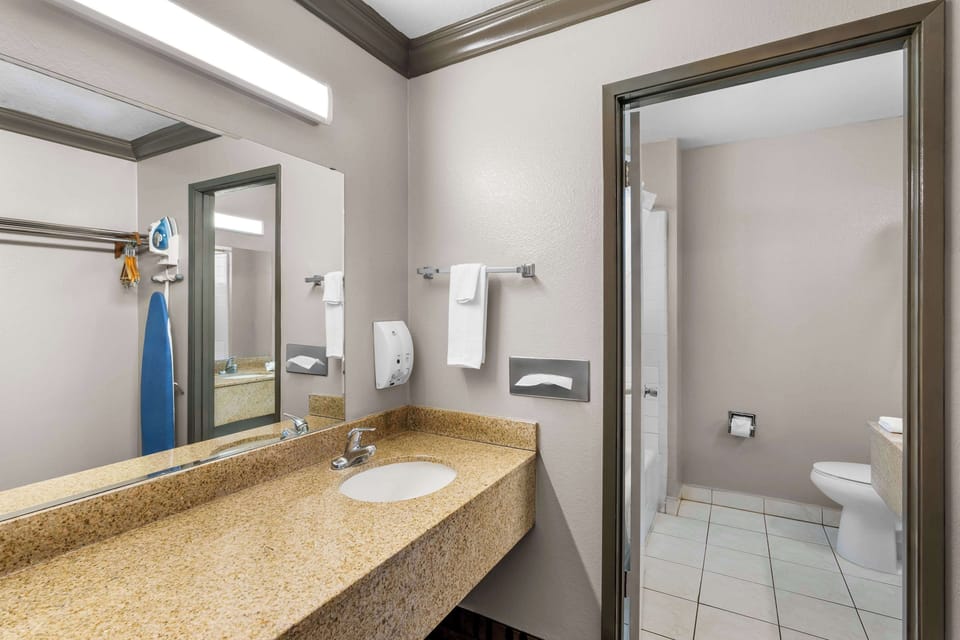 Free toiletries, hair dryer, towels