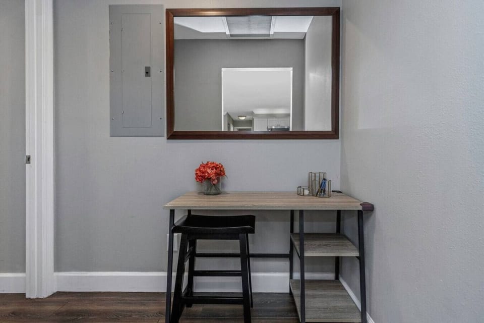 Stay productive with a cozy desk setup perfect for work or study.