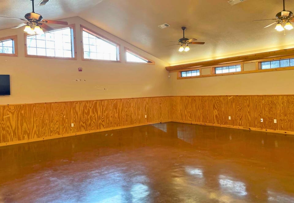 Large open hall space at the community center.