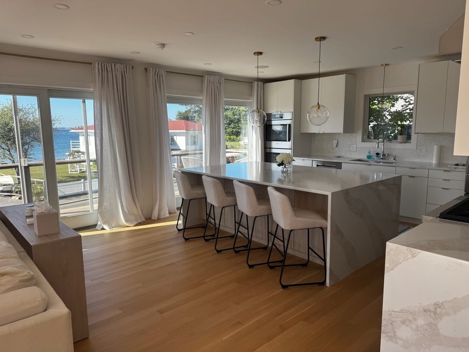 Large 10 foot kitchen island with seating