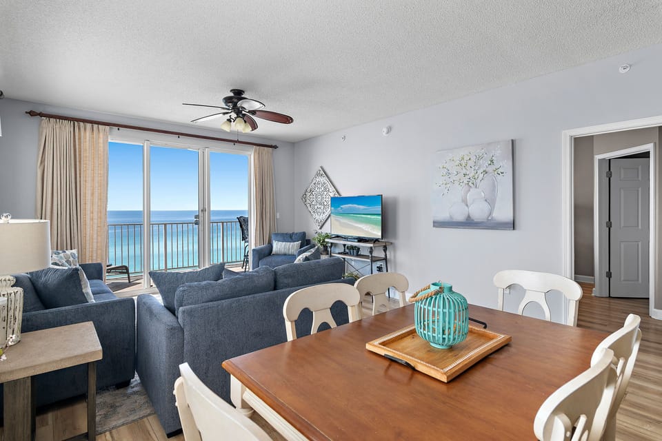 Gulf View Dining from the Dining Table and the Kitchen!