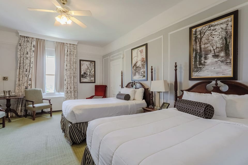 Room, 2 Double Beds (Mineral Water) | Iron/ironing board, free WiFi, bed sheets, wheelchair access
