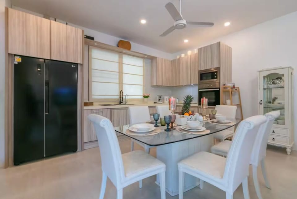 Villa, Patio, Pool View | Private kitchen