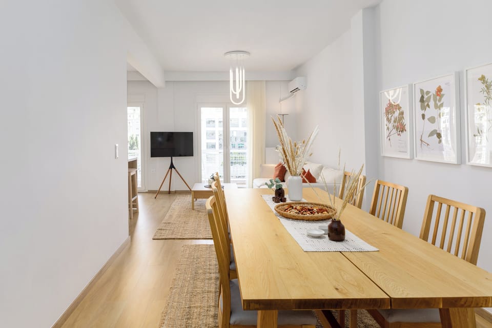 Apartment, 3 Bedrooms, Balcony, City View | Living area | Flat-screen TV