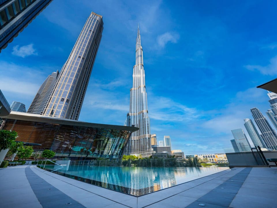 Swimming Pool with Stunning Burj Khalifa View