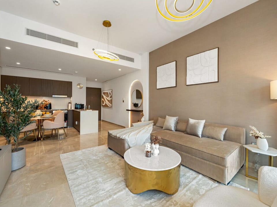 Spacious living area with natural light
