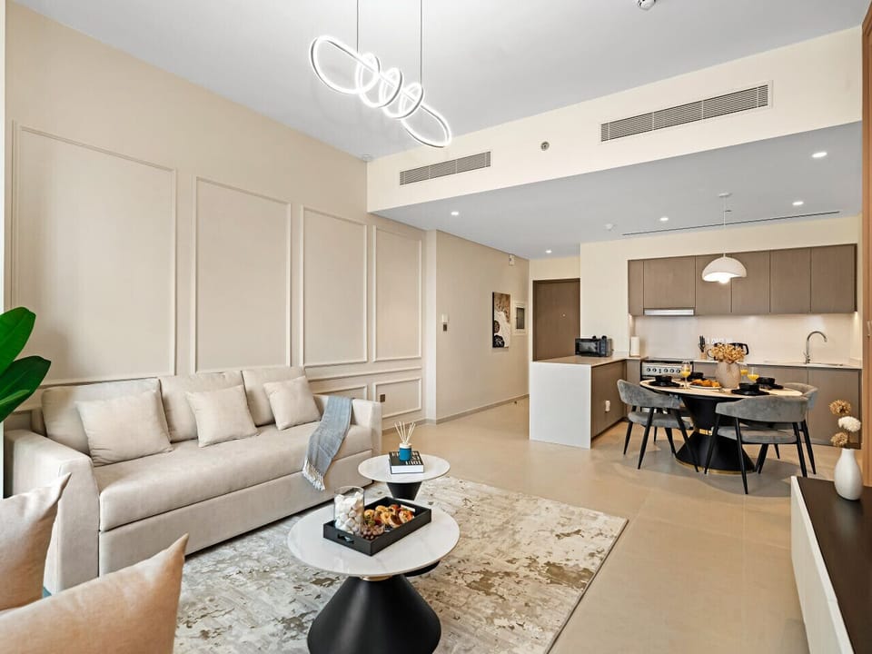 Spacious living area with natural light