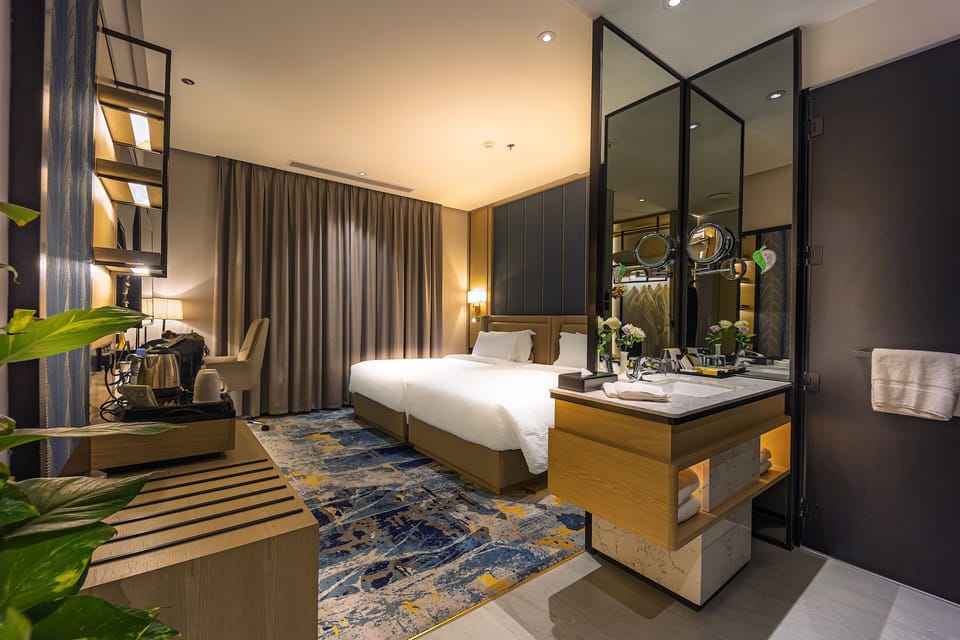 Premium bedding, memory foam beds, in-room safe, desk