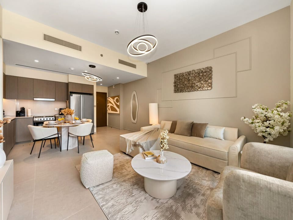 Spacious living area with natural light