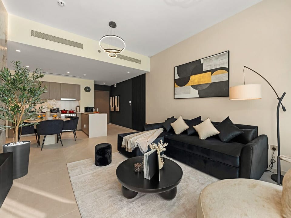 Spacious living area with natural light