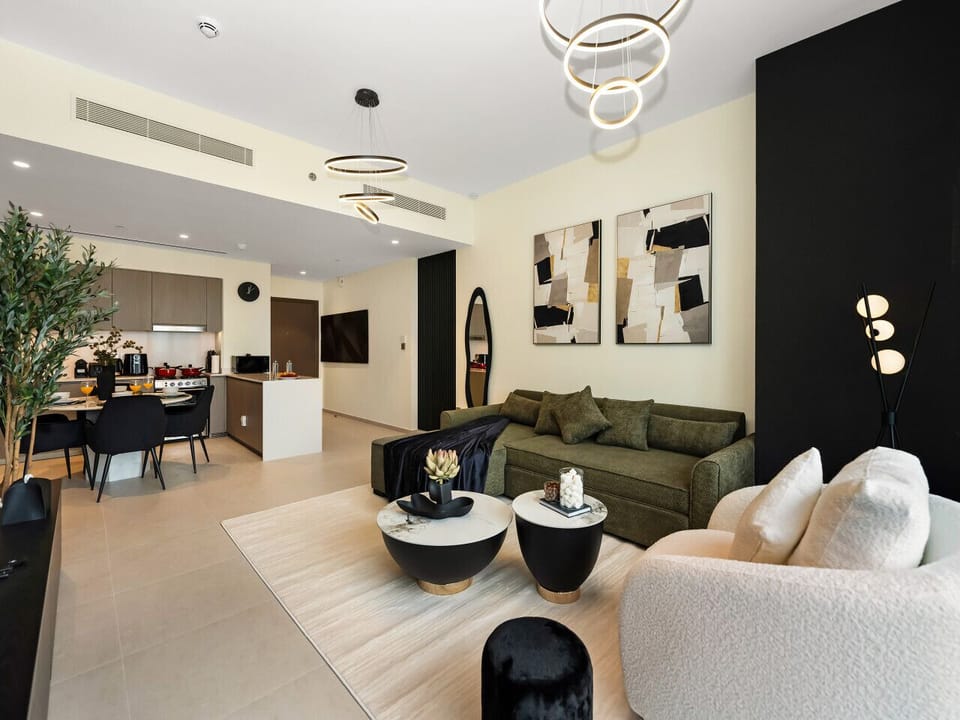 Spacious living area with natural light