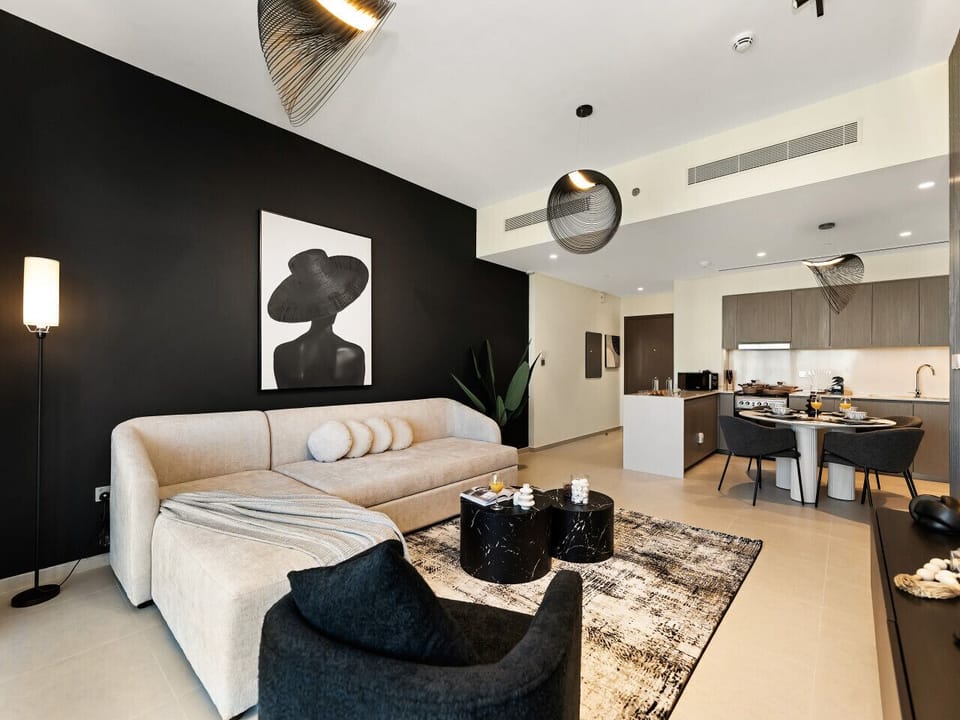 Spacious living area with natural light