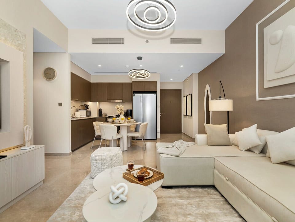 Spacious living area with natural light