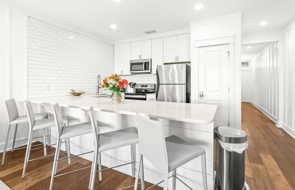 Renovated full kitchen is beautiful and functional