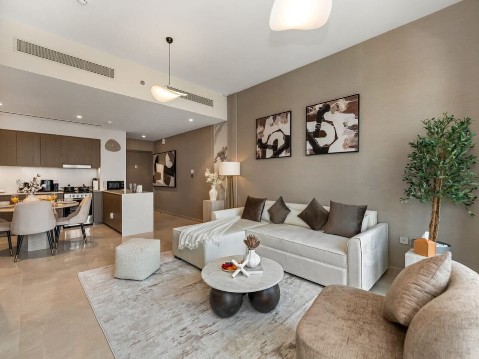 Spacious living area with natural light