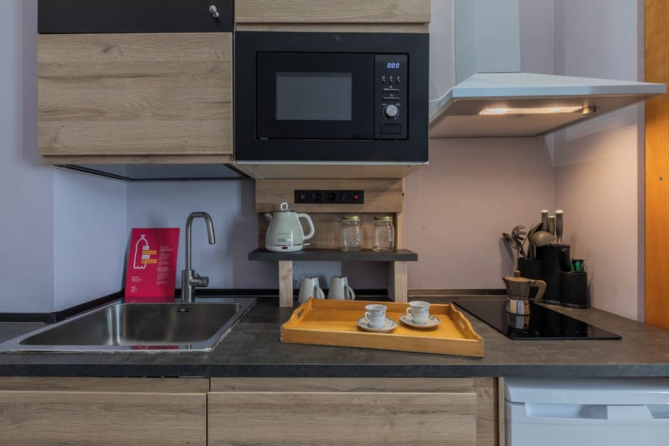 Studio, 1 Double Bed with Sofa bed | Private kitchen | Fridge, microwave, stovetop, electric kettle