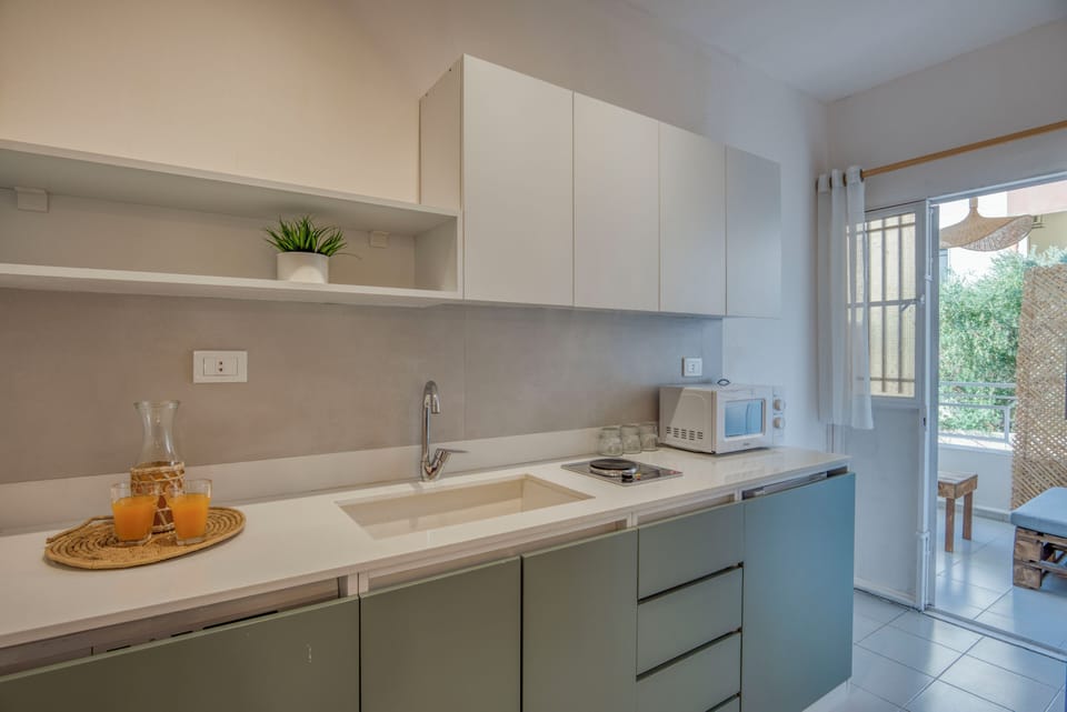 Studio, 1 Double Bed, Kitchenette, Mountain View | Private kitchenette | Mini-fridge, microwave, stovetop, electric kettle
