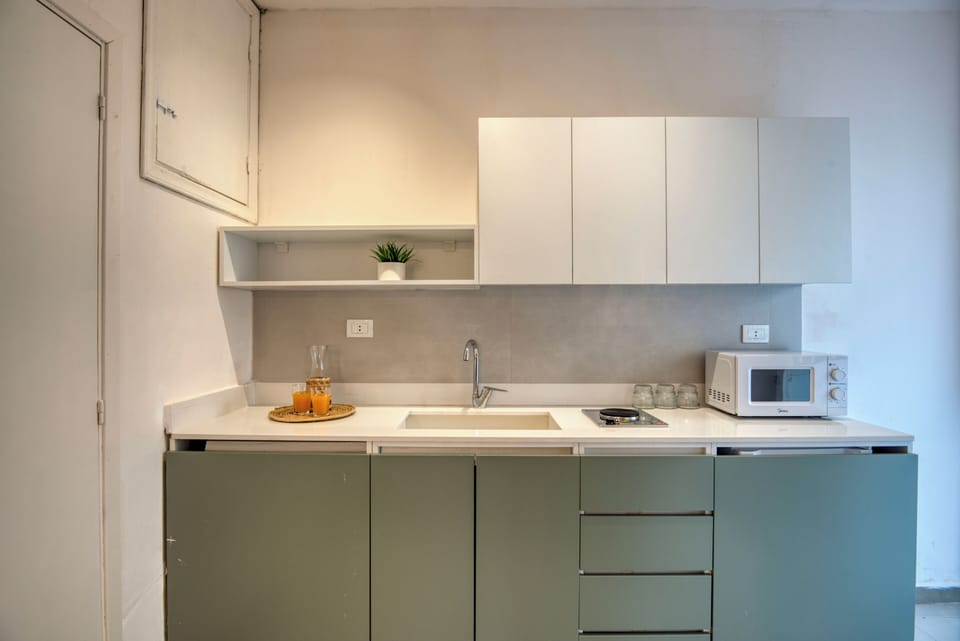 Studio, 1 Double Bed, Kitchenette, Mountain View | Private kitchenette | Mini-fridge, microwave, stovetop, electric kettle