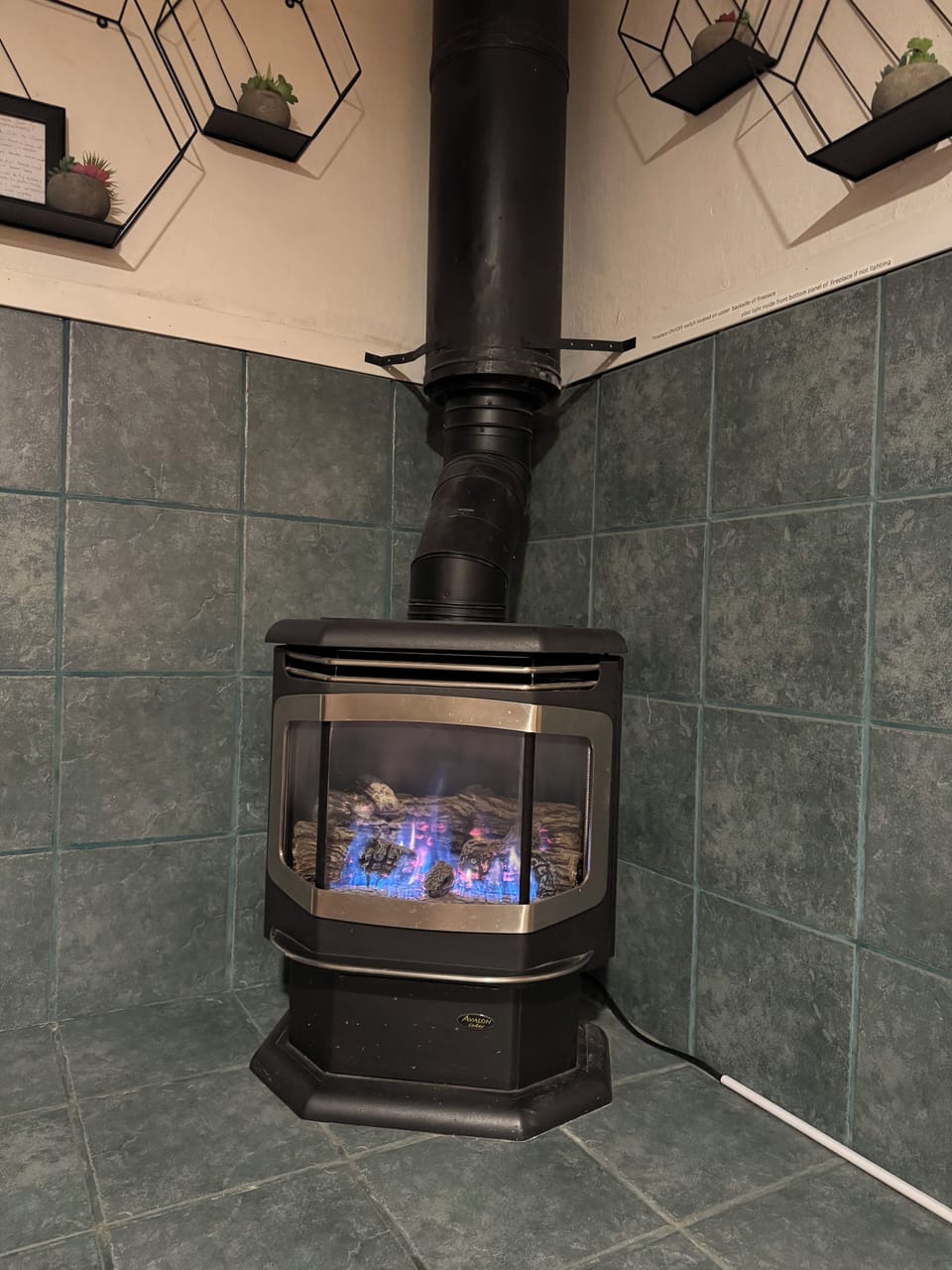 Fireplace in living room