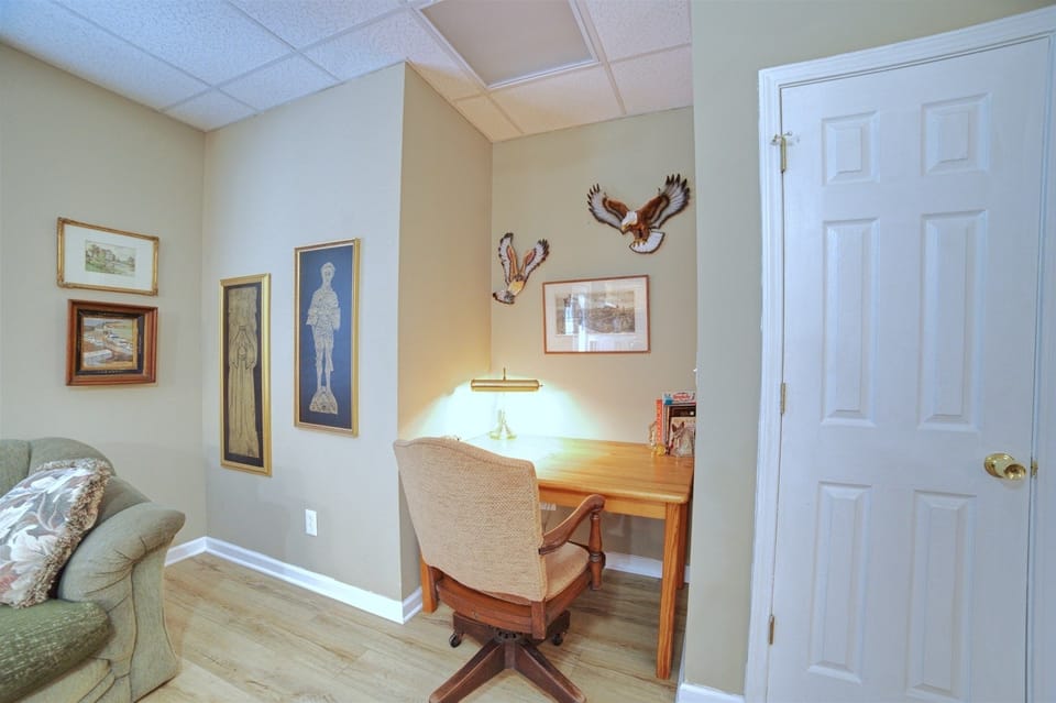 Desk and work area