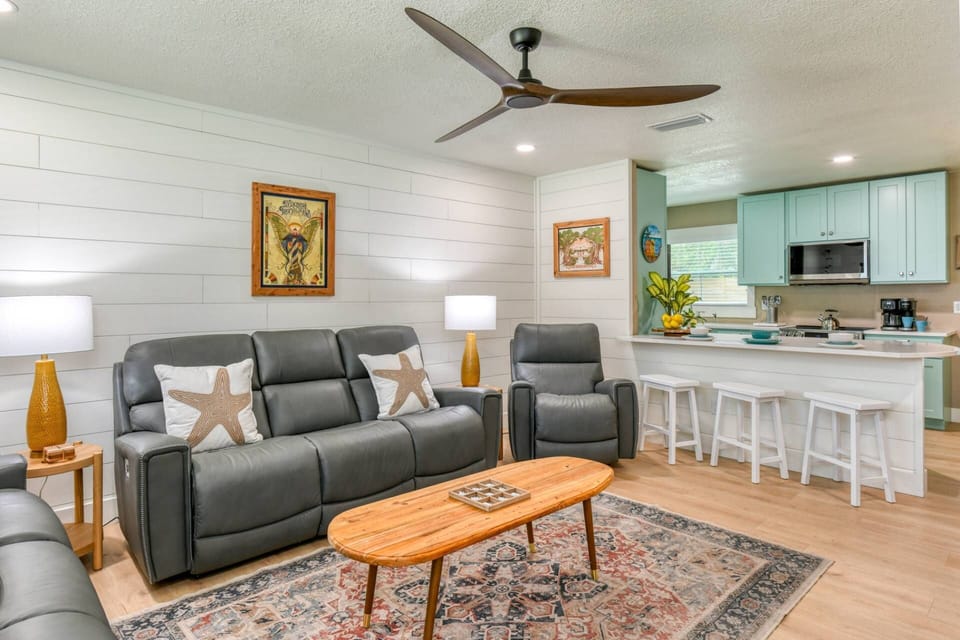 Kick up your feet and relax in the reclining furniture.