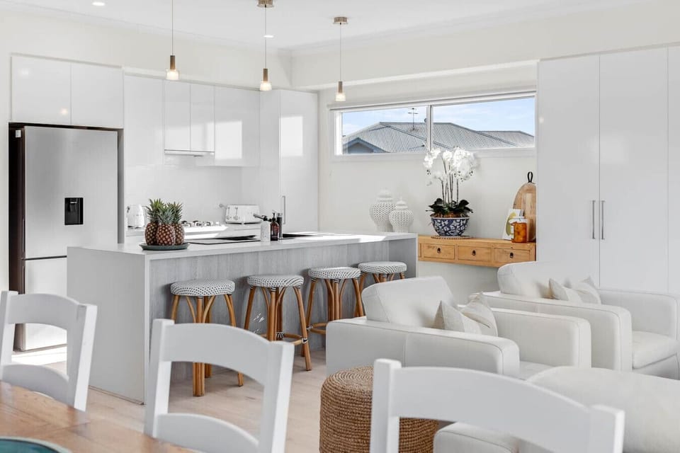 The open plan living and dinning area encourages togetherness.