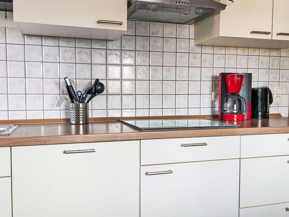 Kitchen, Countertop, Kitchen Appliance, Cabinetry, Flooring, Interior Design, Kitchen Sink, Plumbing Fixture, Sink, Tap