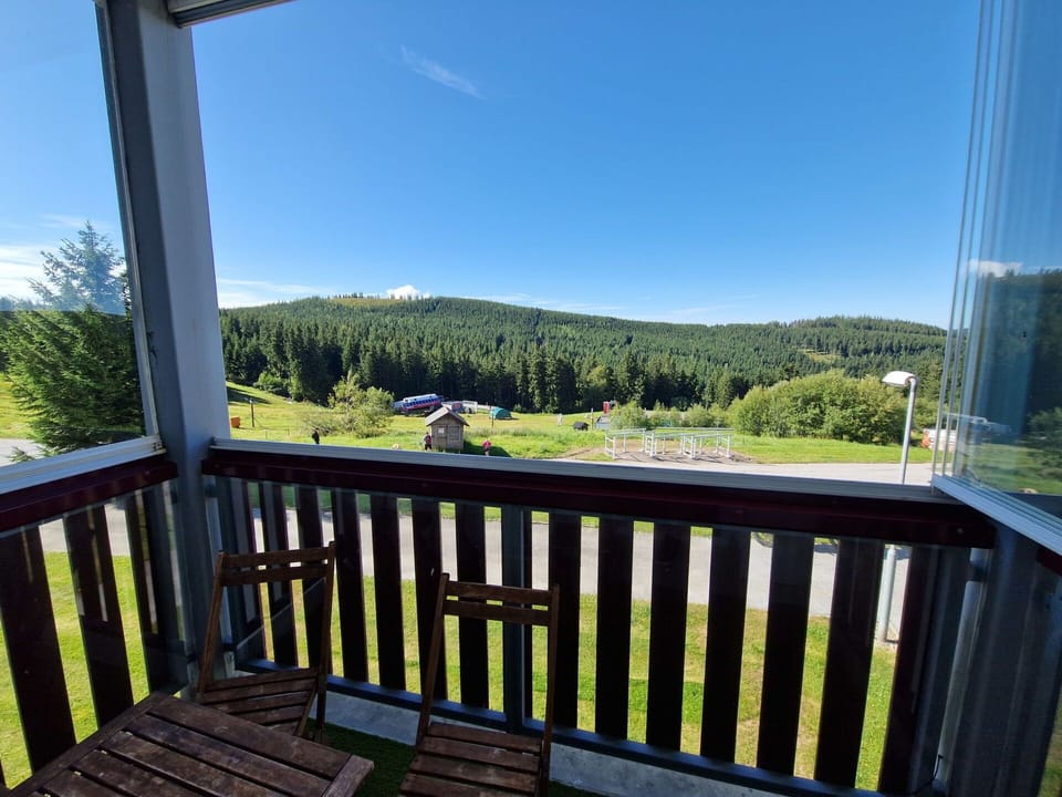 Hill, Porch, Balcony, Fence, Larch