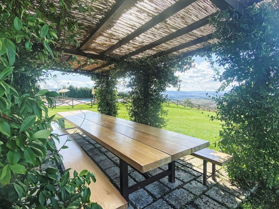 Outdoor Table, Outdoor Bench, Outdoor Furniture, Picnic Table, Shade, Garden, Hardwood, Plank, Wood Stain, Bench
