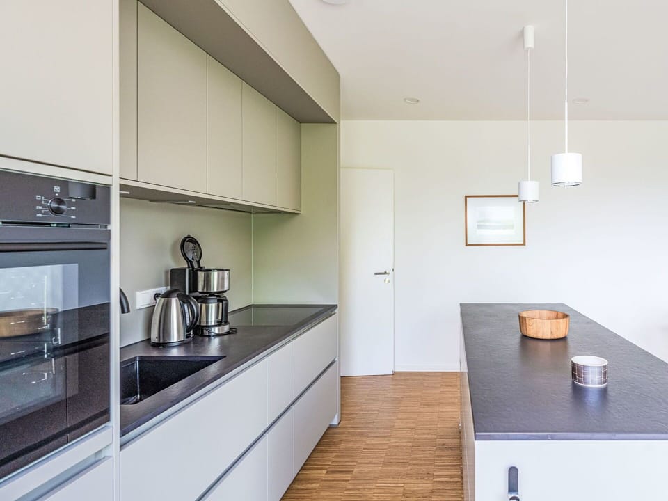 Kitchen, Countertop, Interior Design, Flooring, Cabinetry, Kitchen Appliance, Ceiling, Floor, Furniture, Home Appliance