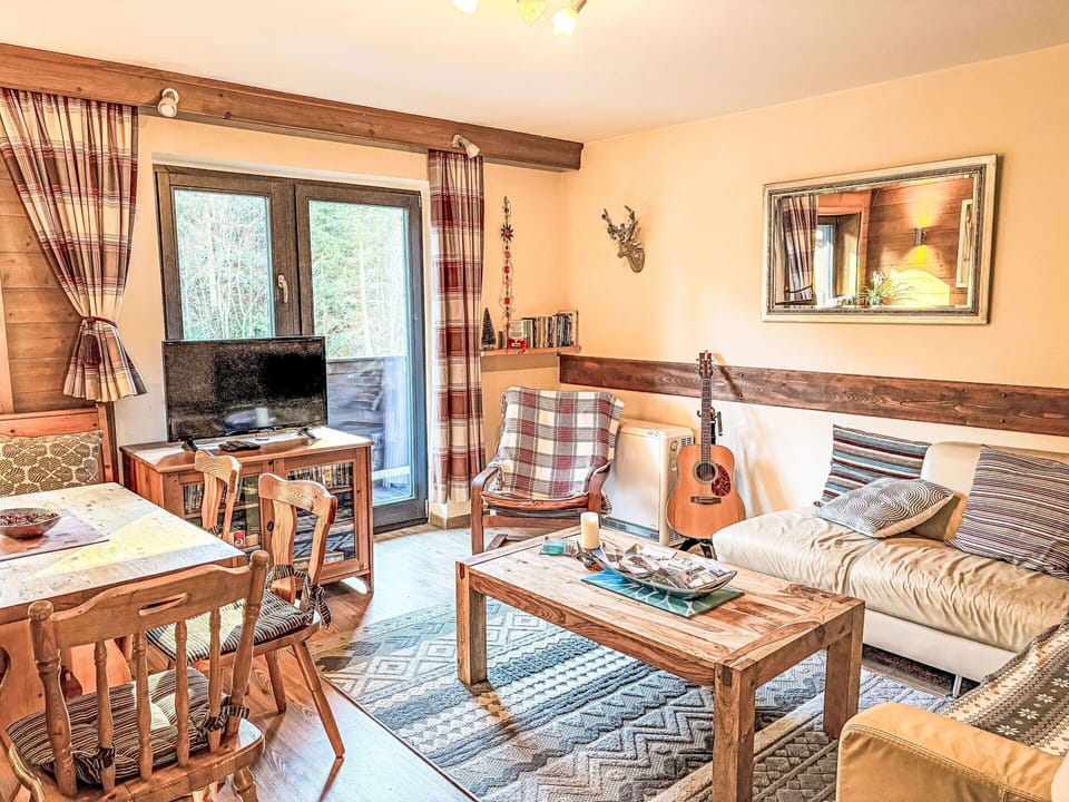 Furniture, Wood, Interior Design, Table, Chair, Home, Wood Stain, Cottage, Living Room, Hardwood