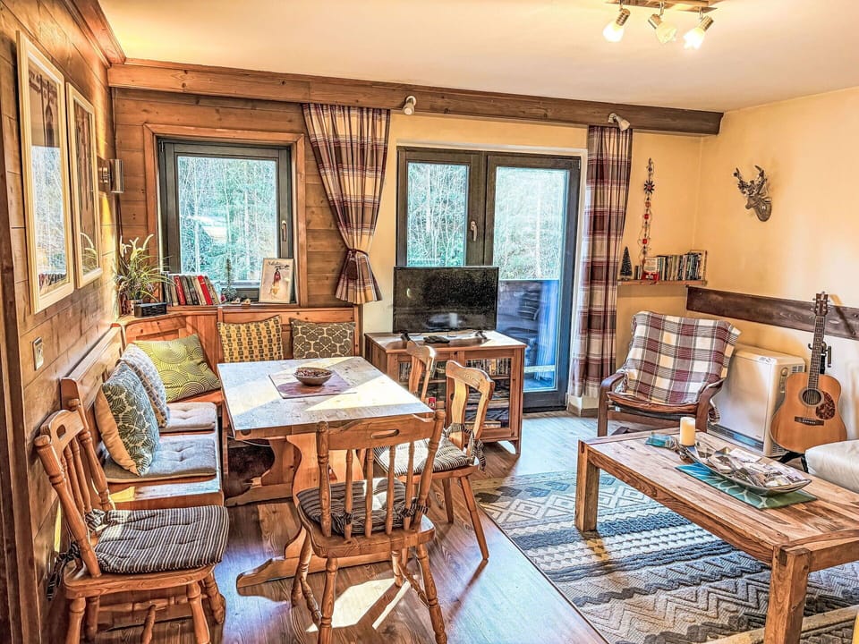 Furniture, Wood, Table, Chair, Interior Design, House, Home, Living Room, Hardwood, Cottage