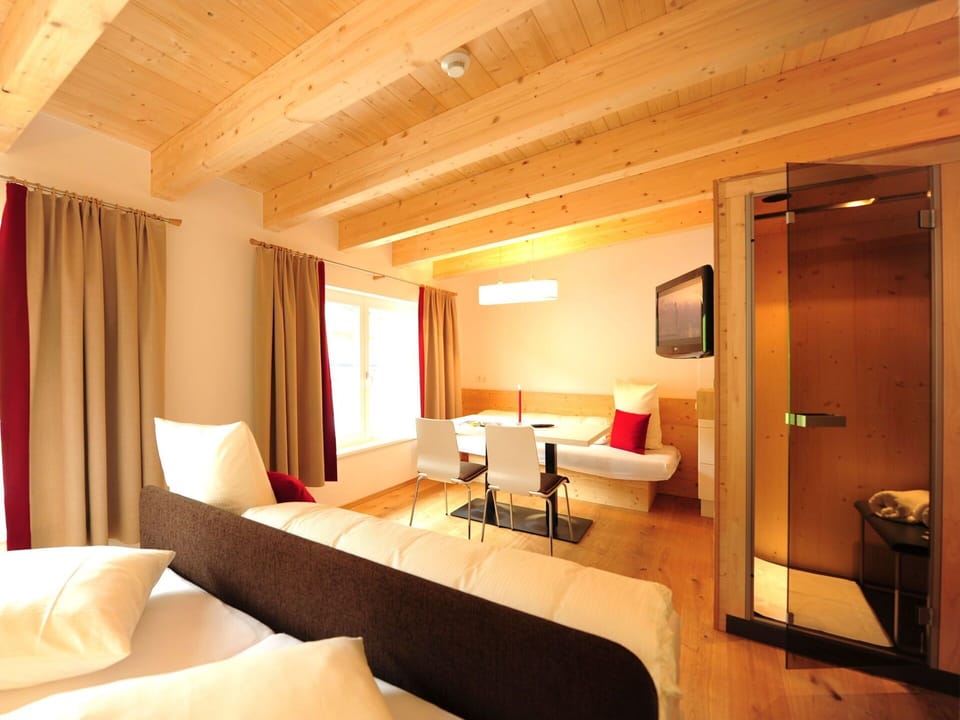 Interior Design, Furniture, Ceiling, Apartment, Room, Wood Stain, Hotel, Living Room, Hardwood, Varnish