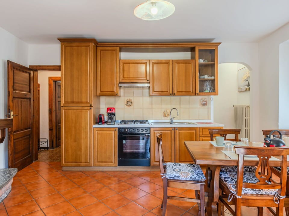 Interior Design, Furniture, Wood, Kitchen, Flooring, Cabinetry, Countertop, Floor, Ceiling, Kitchen Appliance