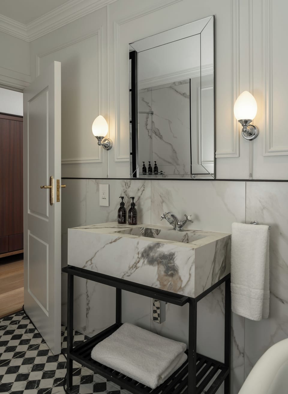 Classic Double Room, Balcony, Mountain View | Bathroom | Separate tub and shower, hair dryer, towels, soap