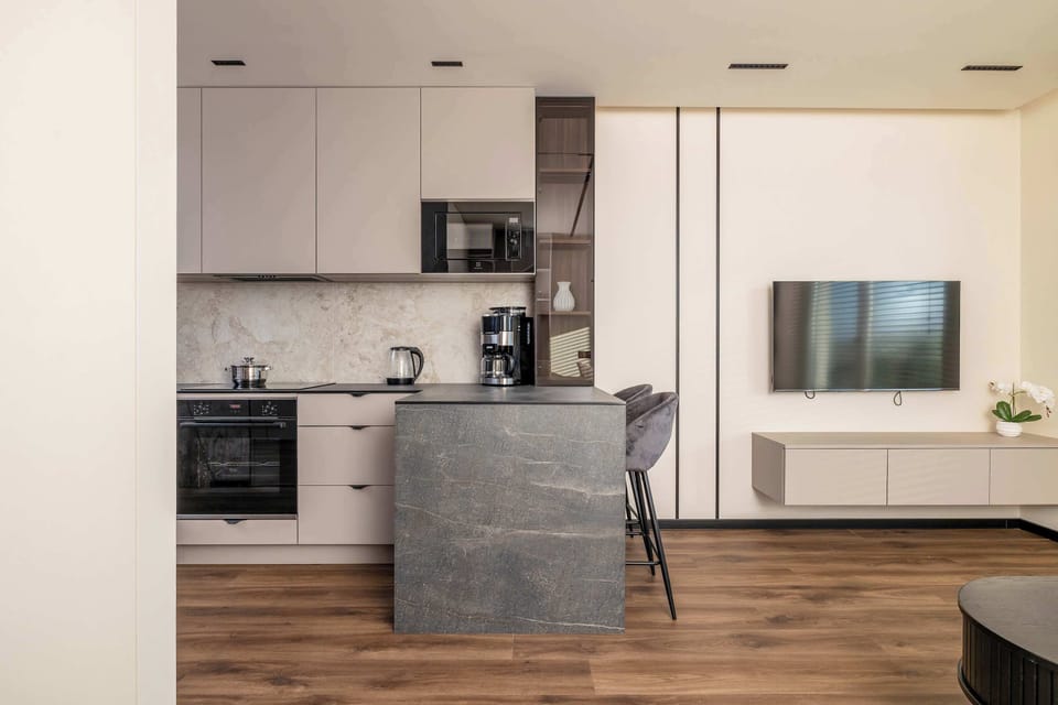 The living area offers a perfect blend of comfort and modern style.