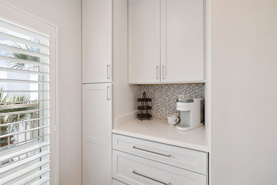 Coffee Bar & Ample Storage Space
