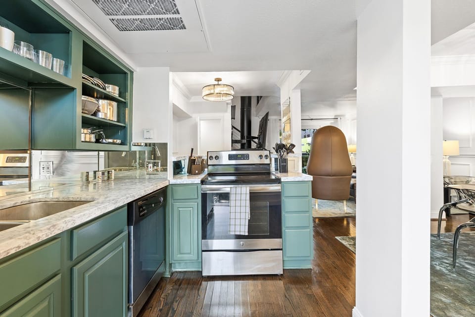 Kitchen: Fully equipped with modern stainless-steel appliances and Nespresso coffee bar.