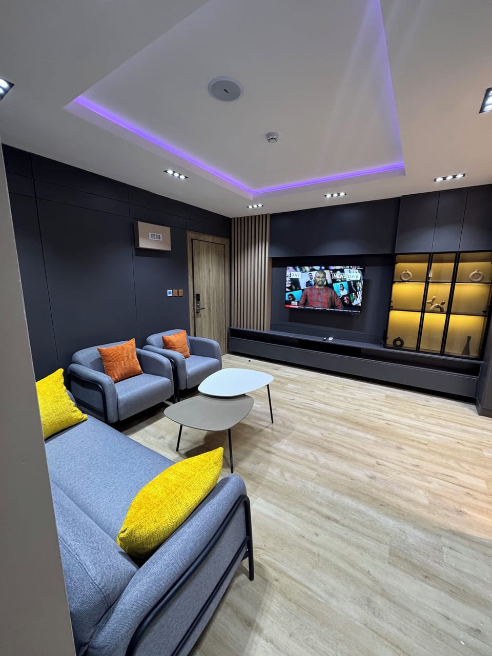 Luxury Apartment, 1 Bedroom, Non Smoking, City View | Living area | TV