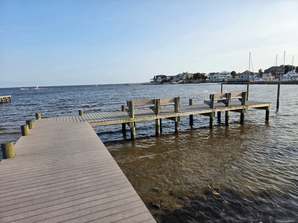 .3 miles away. small beach area with pier and small park and boat launch