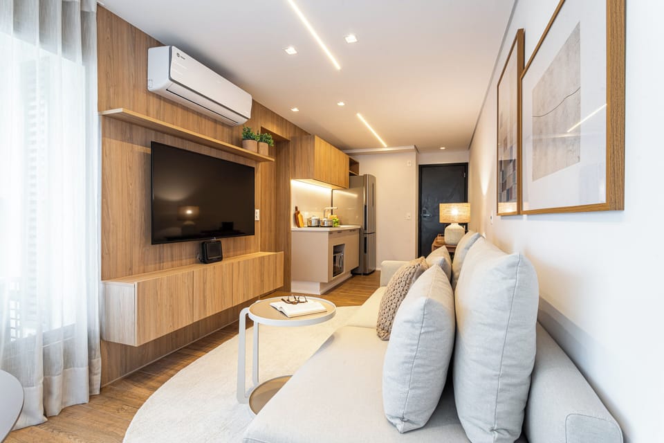 Comfort Apartment | Living area | 42-inch Smart TV with digital channels