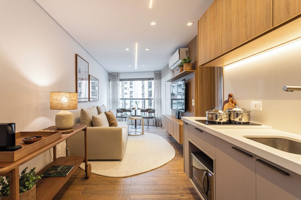 Comfort Apartment | Living area | 42-inch Smart TV with digital channels