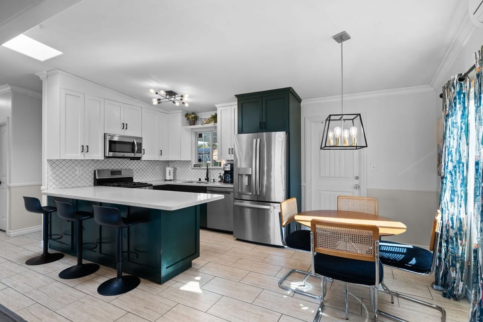 Stunning modern kitchen with large island and stylish finishes.