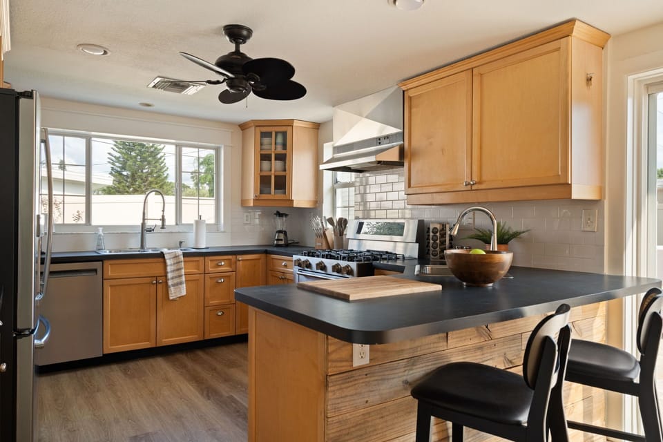 Whip up a feast in our fully equipped kitchen with all the appliances you need!
