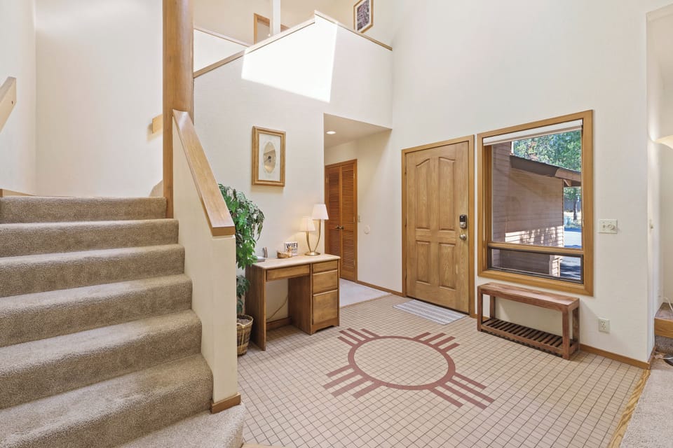 Upstairs - two bedrooms and a a bath